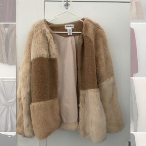 Fabric Mixed Coat